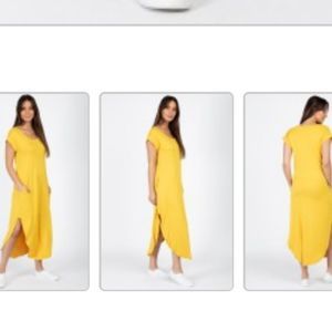 NWT CAP SLEEVE V NECK MAXI DRESS WITH POCKETS